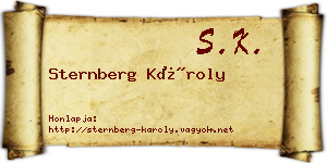 Sternberg Károly névjegykártya